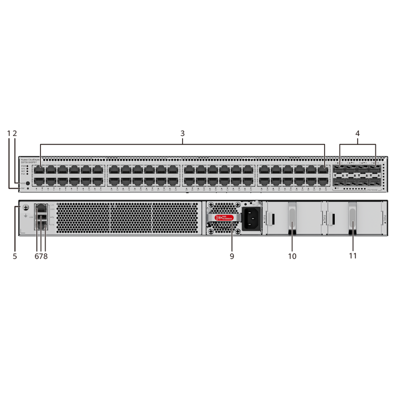 S5755-S48P8Y 98012716 48*10/100/1000 BASE-T Ports (PoE+) 48 Port Ethernet Switch