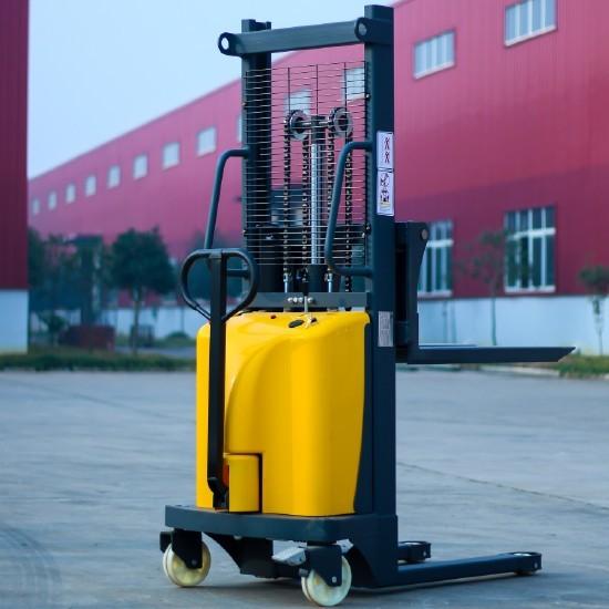 1000kg 1.6m Semi Electric Forklift , Single Mast General Industrial Equipment