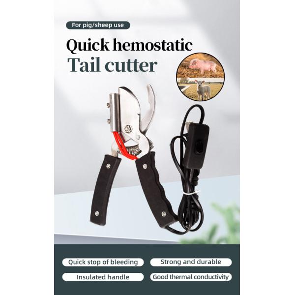 Quick Hemostatic Livestock Accessories Stainless Steel Electric Tail Cutter