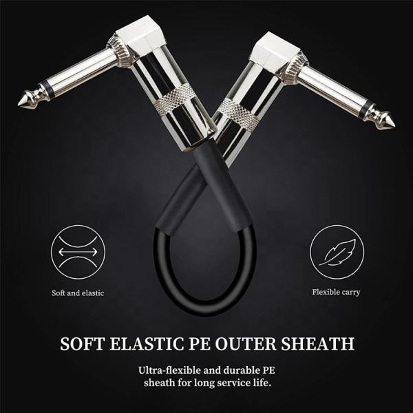 1/4 TS Jack Electric Braid Pedal Guitar Patch Lead Stereo Instrument Cable