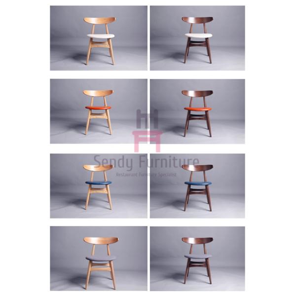 деревянный ресторан 0.35cbm предводительствует стул Seater золы деревянный кожаный безрукий