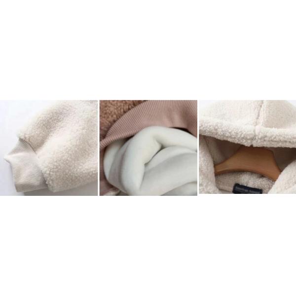 Unisex Fleece xxxl Sherpa Fur Lined Hoodie Embroidery Warm Fluffy Hoodie