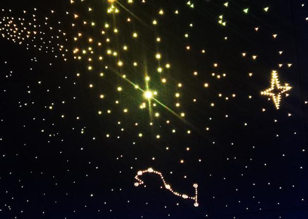 Luz de teto estrelado do céu da luz popular luxuoso da fibra ótica da estrela do céu para a decoração