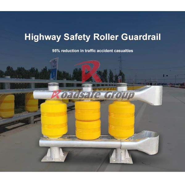 EVA Material Highway Safety Rolling Barrier/Rails & Rail Guards Safety Roller Guardrail Rolling Guard Rails System