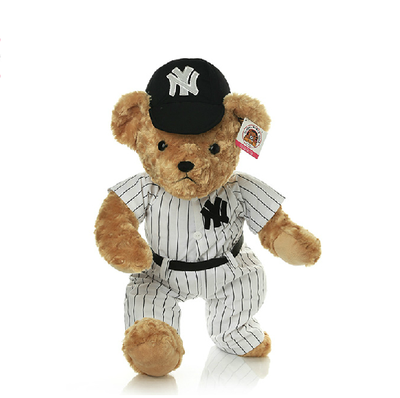 Baseball player bear wholesale stuffed plush teddy bear