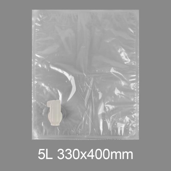 Sac robinet en plastique transparent personnalisé BIB 3l 5l 10l 20l pour eau potable, vin, jus de fruits en boîte avec valve papillon Vitop