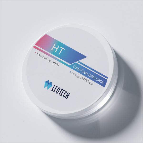 HT White Dental Crown Blocks 10-25mm White , 1400MPa Strength Zirconia , Veneer/Bridge Material