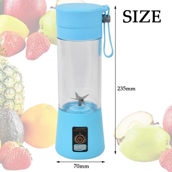 Silicone PC Electric Mini Ice Bottle Blender Home USB 2/4/6 Blades Juicer Cup Machine