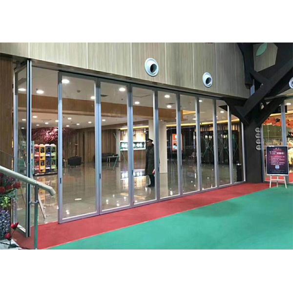 3.8M Outdoor Movable Glass Partition Walls 6063-T6 Aluminum Frame