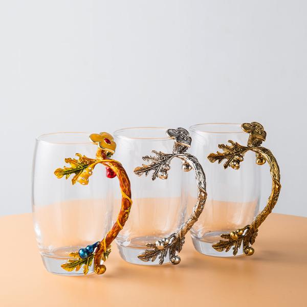 Dragon 9cm Height Custom Tea Cup With Spoon As Promotional Gifts