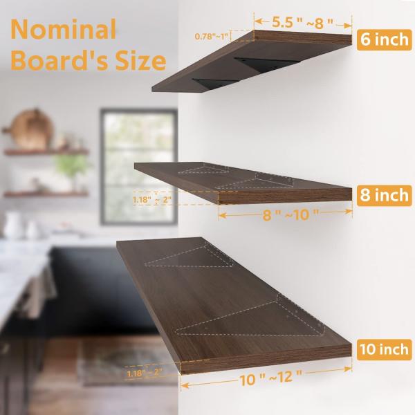 DIY Плавучие полки Стенная кронштейн Цинковая покрытие полки Кронштейн для плавучих полков