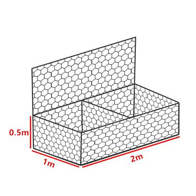 o dobro do banco de rio de 2x1x0.5m torceu 3.0mm Gabion sextavado