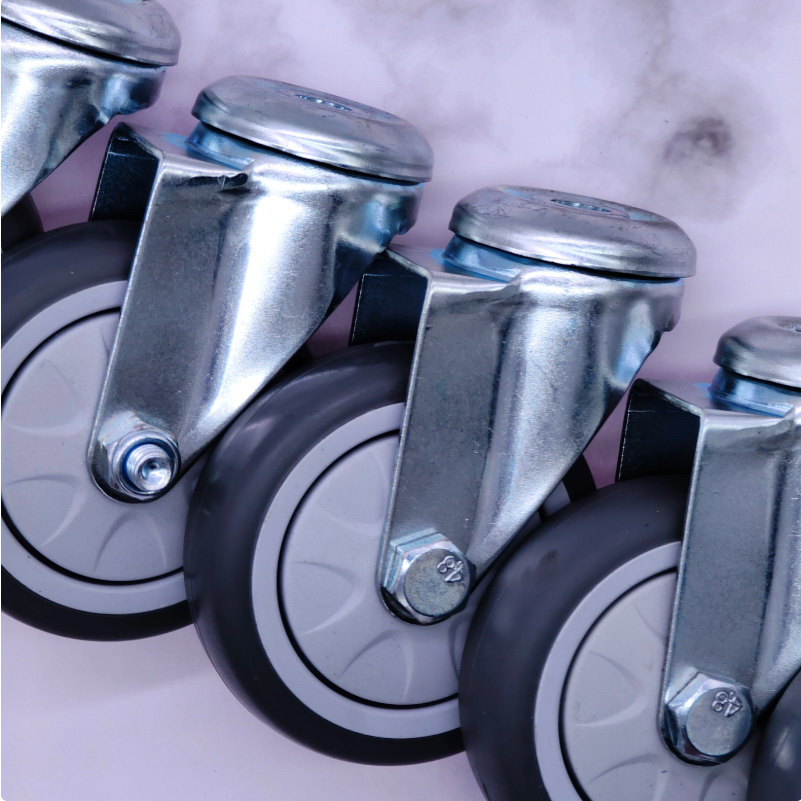 Industrial Trolley Casters with TPR Wheels & Ball Bearings – Top Plate Mounted Mobility Solution