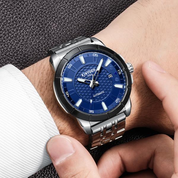 Good Texture Stainless Steel Wristwatch 30M Water Resistant Dustproof