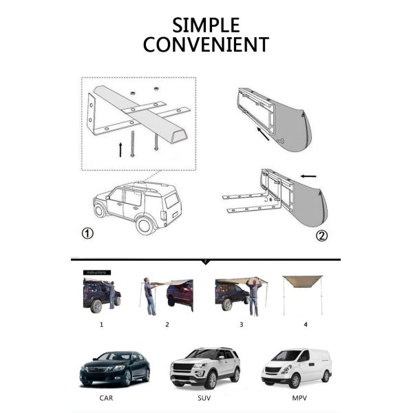 Hot Selling Competitive Price Car Awning Side Tent