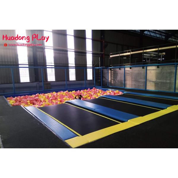 Indoor Trampoline Park Equipment , High Jump Trampoline Gym Equipment Over 500sqm