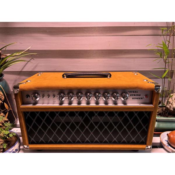 Custom Dumble CLONE Steel String Singer Head 20W 50W 100W with Suede Brown Color, Grand Amplifier SSS Model