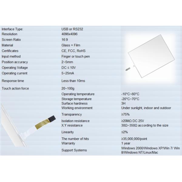 AIO Touch Lcd Monitor Led Resistive Touch Screen Panel Display 17.3 Inch