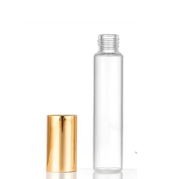 5 ml d' échantillon mini vide de qualité en or noir et argent en aluminium pulvérisateur de verre