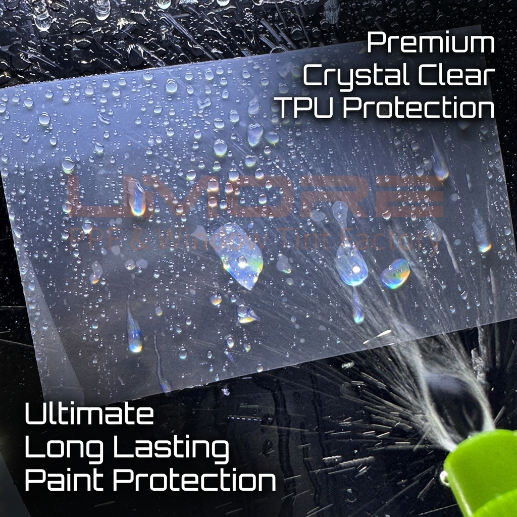 Automotive Clear Paint Protection Film , Crystal Clear TPU PPF Film With Strong Surface Defense