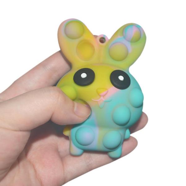 Easter Egg Bunny Pop It Toy , Pinch Eye Bouncing Soft Silicone Pop It Toy