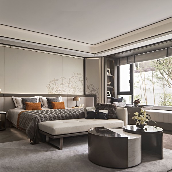 Modern Luxury Villa Living Room Set Throne Chairs Headboard Sofa Eco-Friendly Leather Customizable Color Size for Elegant Home