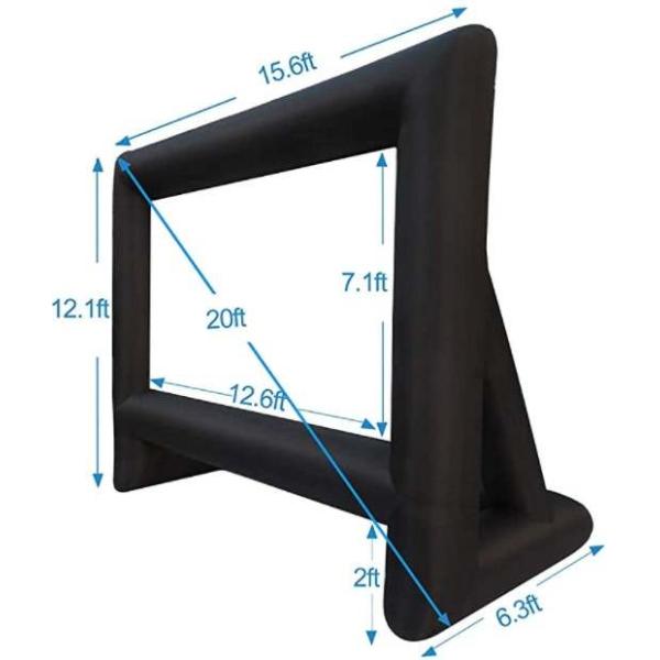Outdoor Inflatable Projector Screen Air Sealed Double-Sided Projection for Gatherings