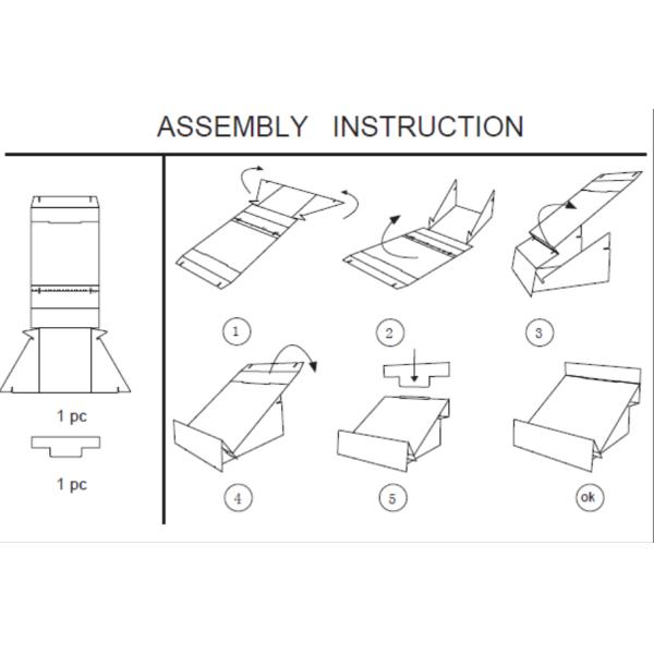 Slant Shelf Cardboard Counter Displays Lightweight For Revitive Medical Device