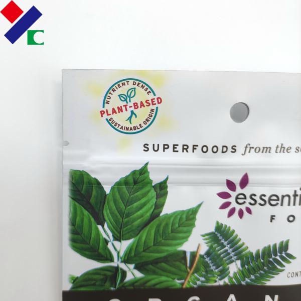 Food Grade Laminated Biodegradable Packaging Bags 80-180mic For Dried Fruit / Snack