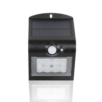 3000K Warm White Solar LED Wall Lights Outdoor 3.2W 400 Lumens