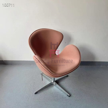 Metal Restaurant Chair | Flower-Shaped Swivel Accent Chair