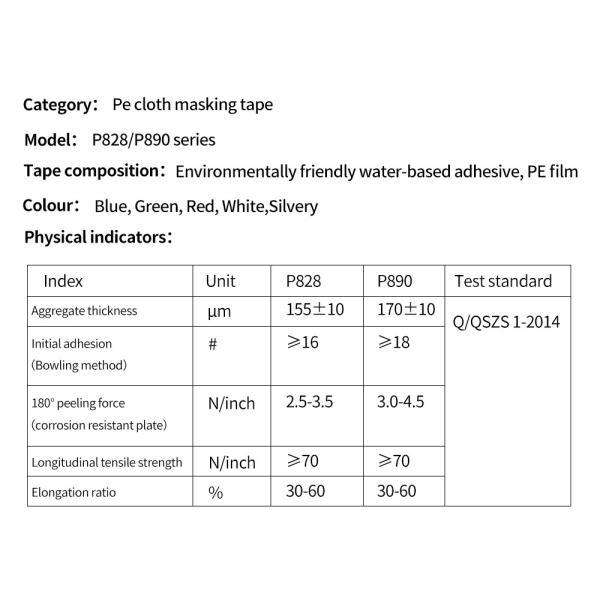 Industrial Grade Waterproof Single Sided Duct Tape For Binding And Sealing Pe Cloth Masking Tape