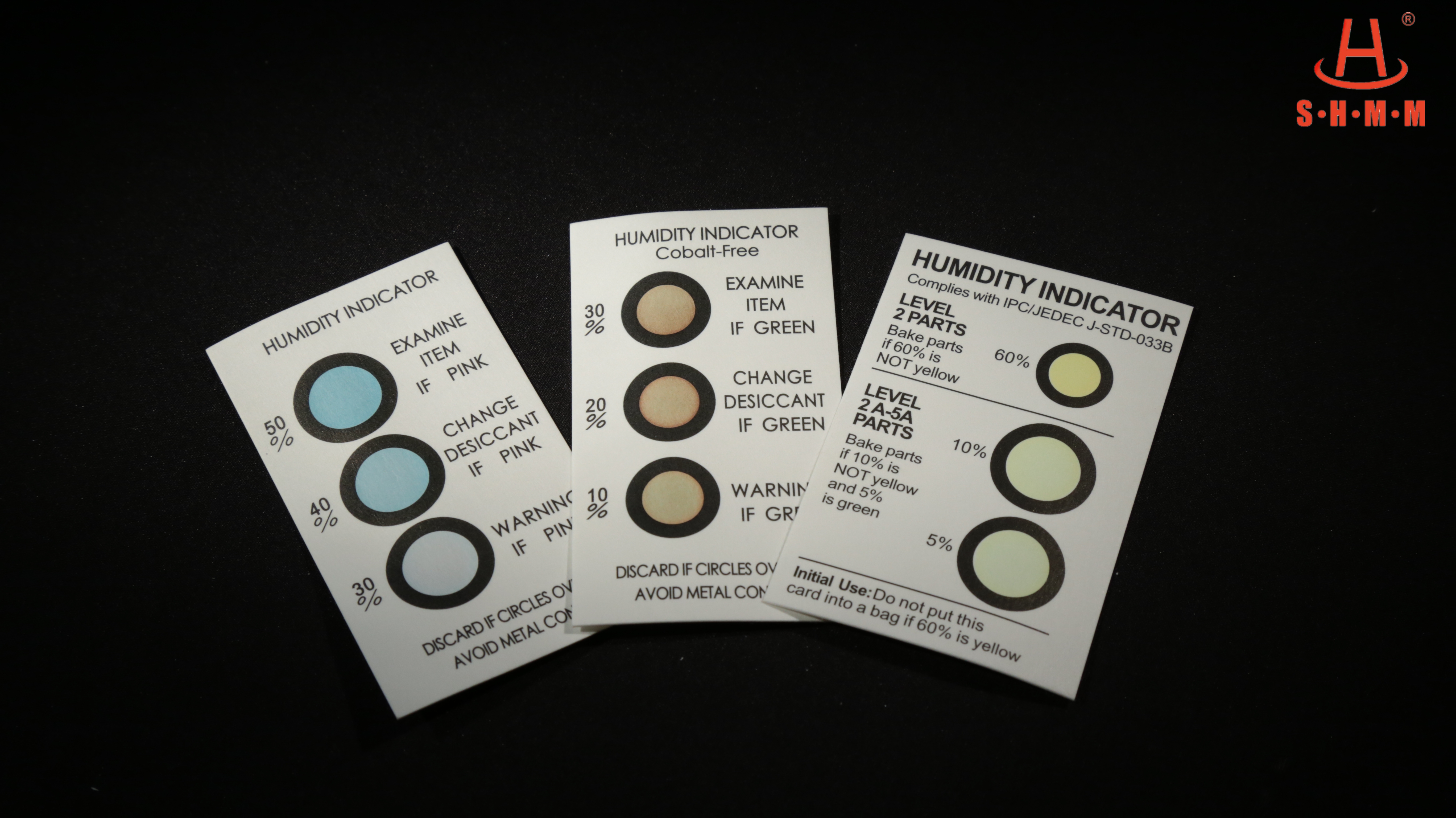 Sensitive Cobalt Free Humidity Indicator Card Brown To Green For Paper Historic Relic , 3 Dots