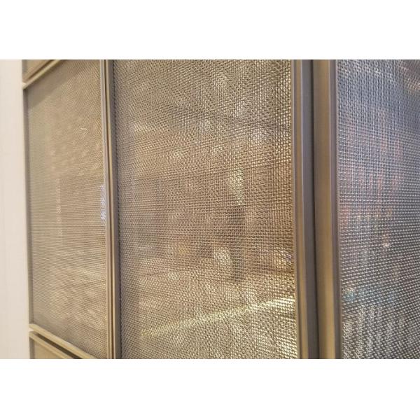 Restaurant Hotel Architectural Woven Wire Mesh Stainless Steel 304 Cable Rod