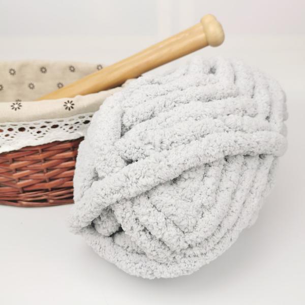 Hand Dyed Knitting Chenille Yarn 100% Polyester Colorful