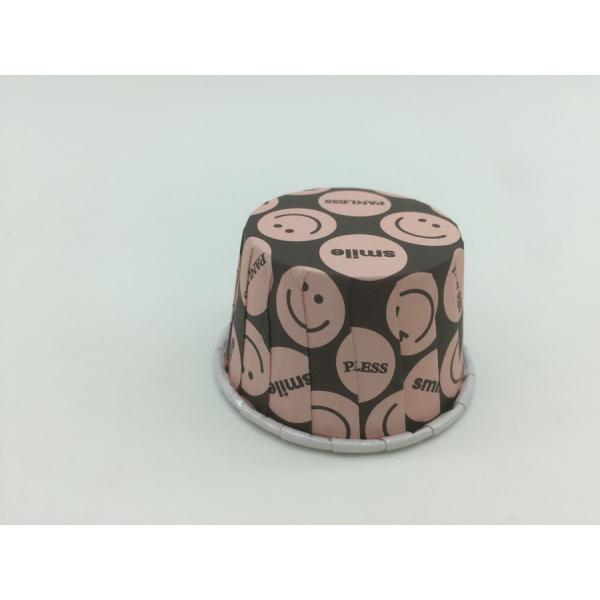 Orange Paper Cake Cups , PET Coated Film Disposable Baking Cups With Lids