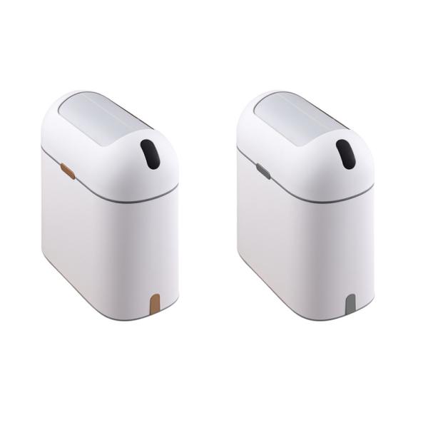 House Hold Aromatherapy Sensor Slim Plastic Recycled Trash Can with Lid