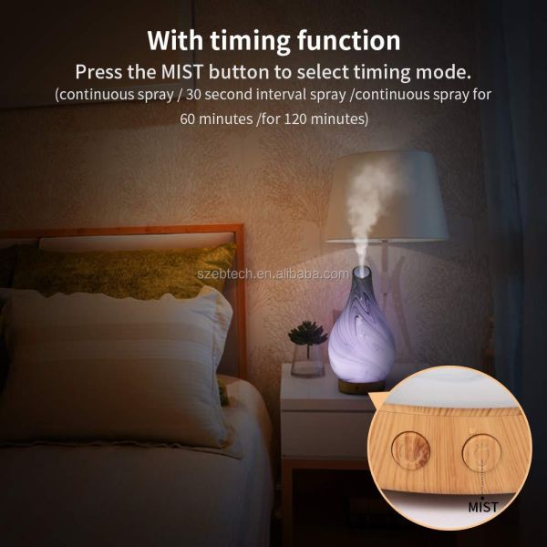 Handmade 100ML Glass Ultrasonic Electric Aroma Diffuser Cool Mist Aromatherapy Diffuser with Humidistat for Home Office Yoga SPA