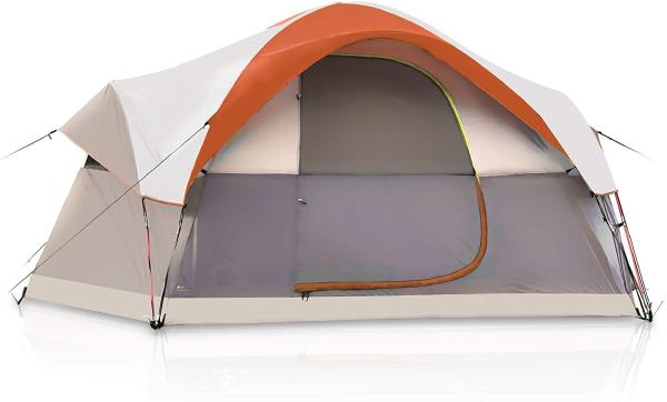 6 Person Dome Camping Tent With 190T Silver Plasters Rainfly
