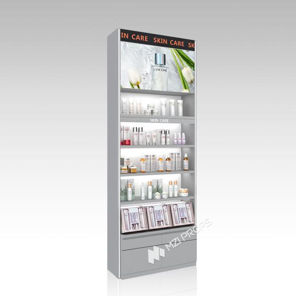 YHeS-P6 Adjustable Shelves Skincare Display Cabinet with 60mm Soft Film Light Box