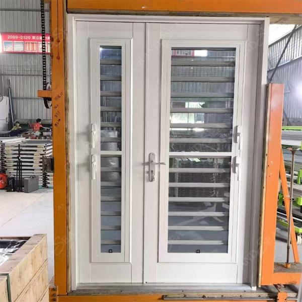 USA American Modern Design Storefront Front Glaze White Swing Entry Commercial Kfc Chicken Aluminium Door