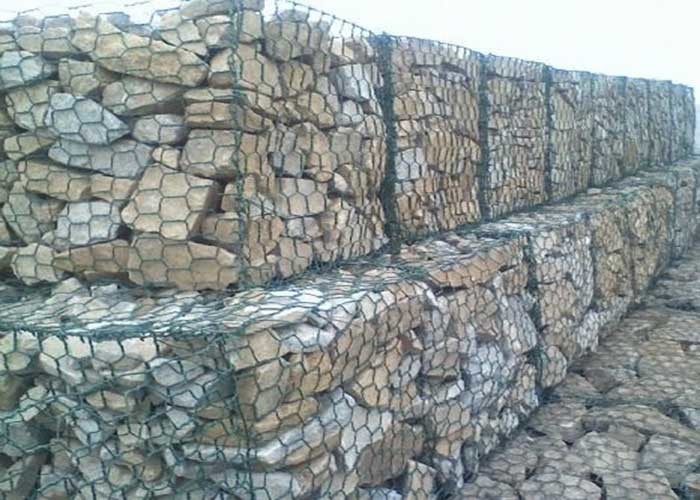 Двойные панели загородки Gabion регулирования паводковых вод извива