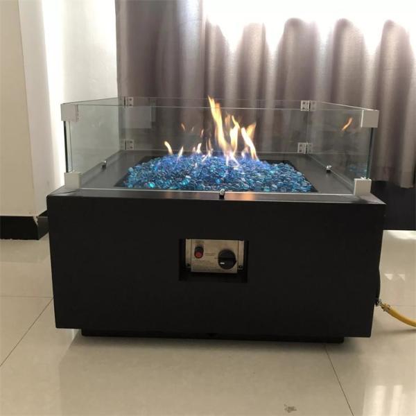 High Temperature Black Color Metal Square Gas Patio Heater Fire Table