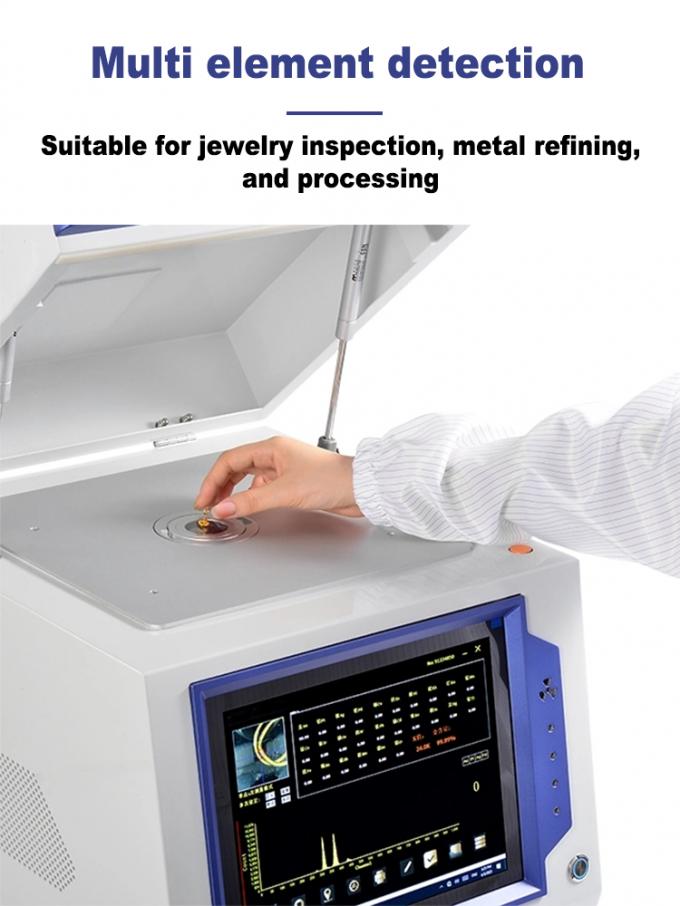 XRF Gold Analyzer with Si-pin Detector 50KV/1mA X-ray Tube and 270x260x100mm Sample Chamber for Precise Metal Analysis