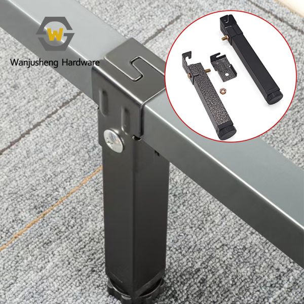 Height Adjustable Metal Support Legs Furniture Hardware Parts Bed Cabinet Feet Central Frame Slats Replaceable Legs