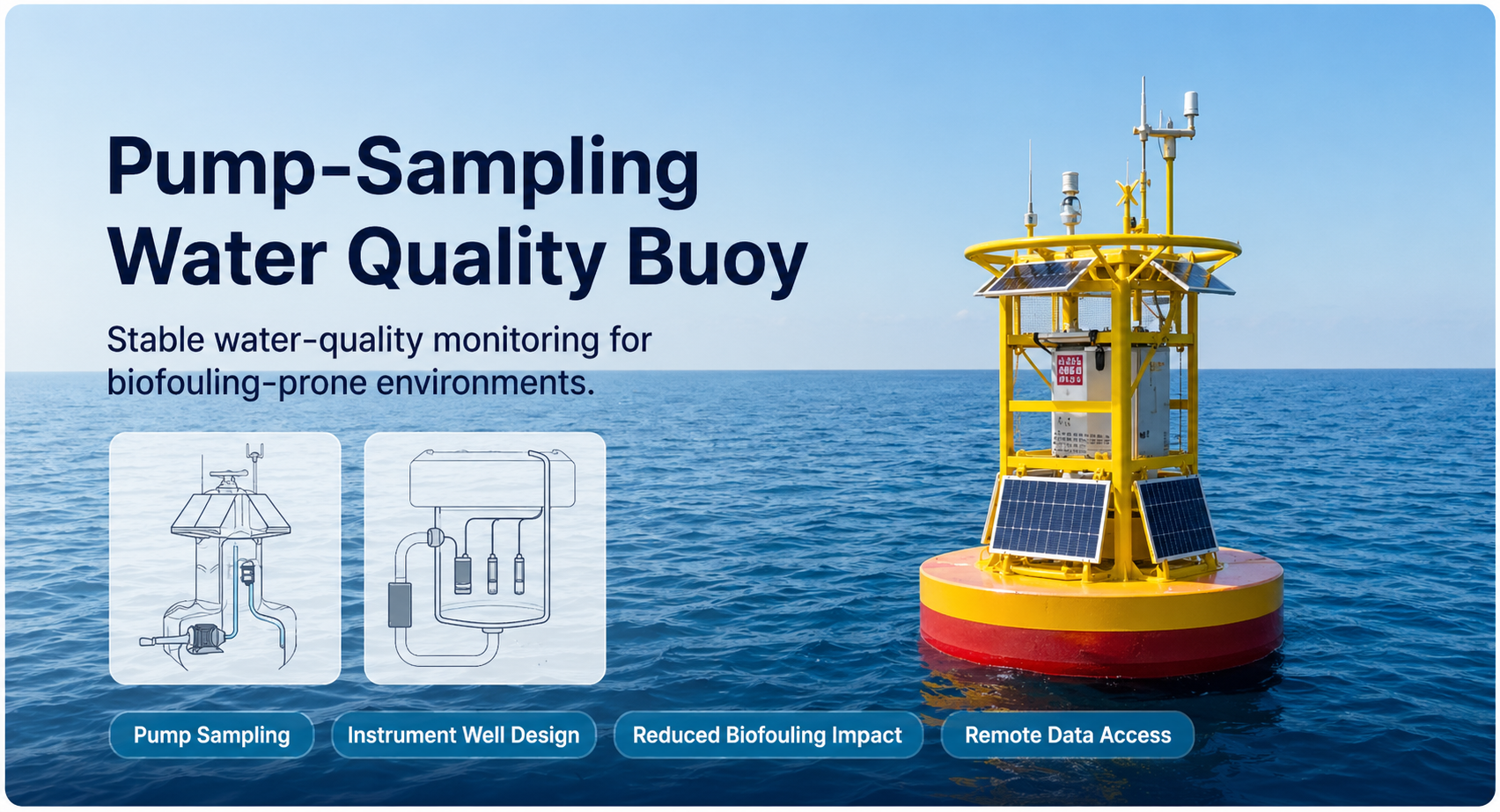 Pump-Sampling Water Quality Buoy with Instrument Well for Reliable Monitoring