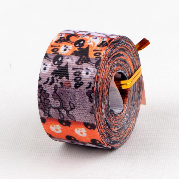 Fabric Type Grosgrain Custom Polyester Floral Ribbon with Logo Printed