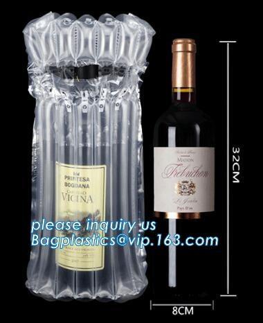 inflatable air bag for wine bottle, wine bottle air bag transport protective shock resistant cushion hand bag packaging,