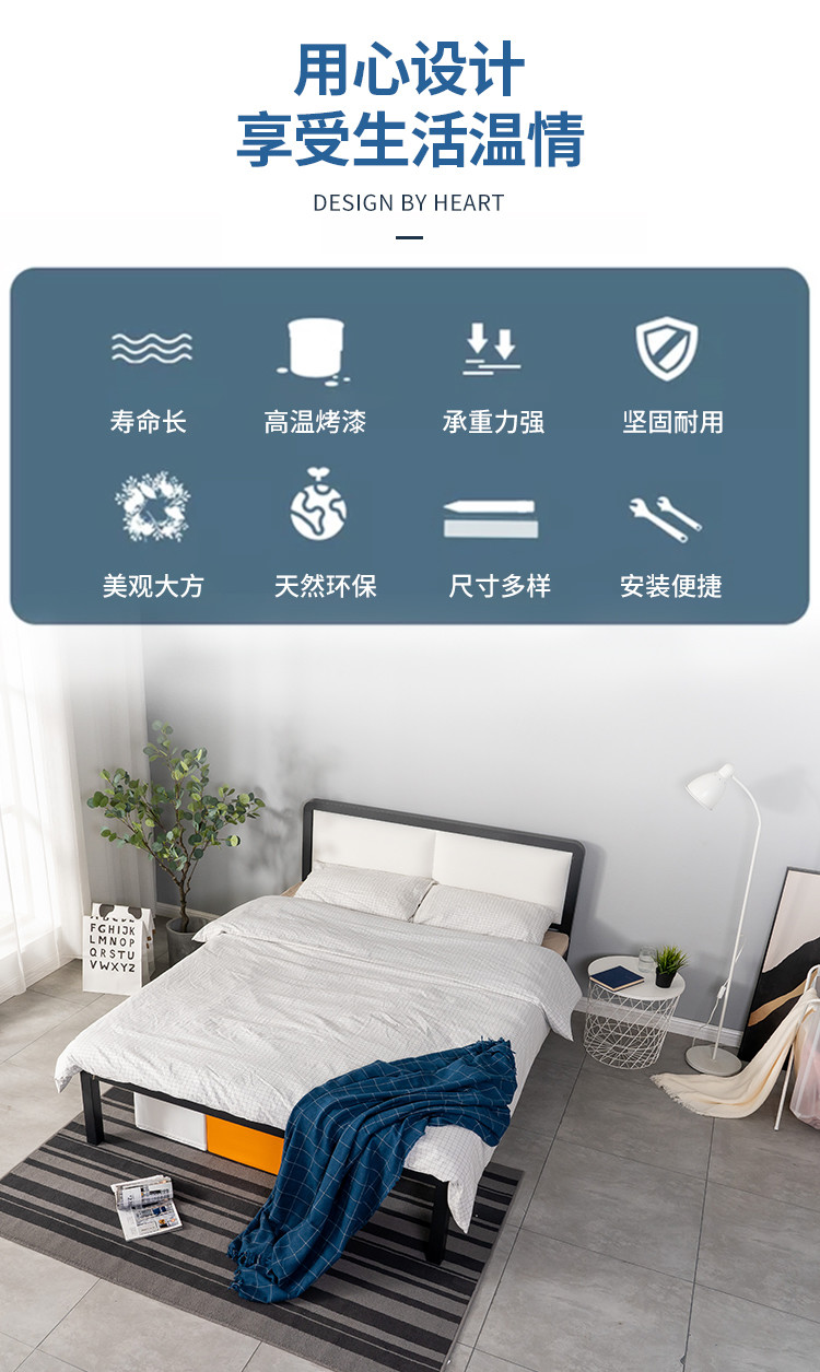 Home Furniture Bedroom Set Metal Sofa Cum Bed with Flat Queen Sizes Queen Bedset