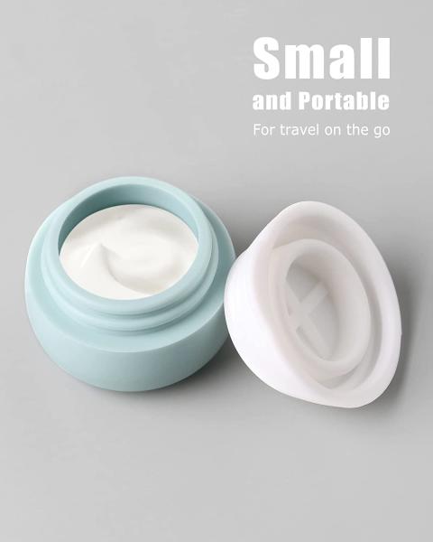Accessoires de voyage pour femmes - Pot avec couvercle pour cosmétiques, maquillage, crème pour le visage, étui, pot de voyage en silicone étanche de 20 ml